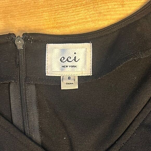 ECI Elegant Blue and Black Sleeveless Dress - Picture 6 of 8